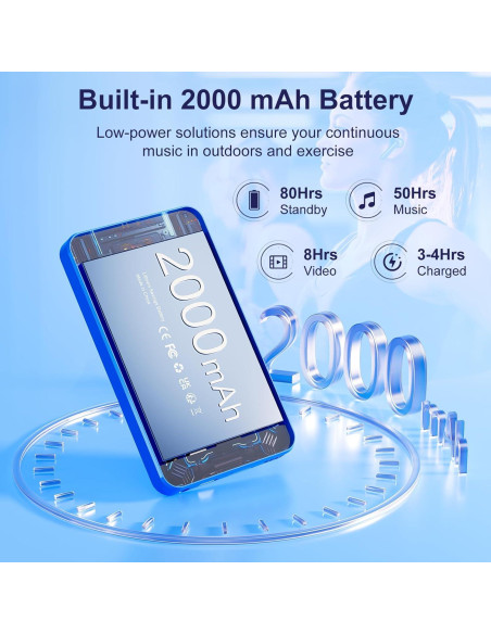 Reproductor MP3 80GB Bluetooth Fanvace M31 Pantalla Táctil