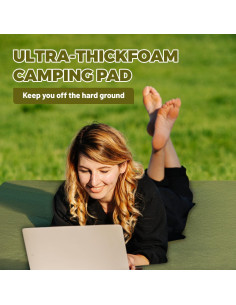 Colchón de Camping Mily Comfort Espuma de Memoria Verde 63.5x46.7 cm 2