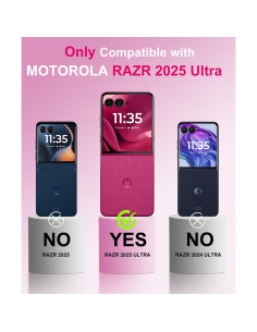 Funda Transparente Astter para Motorola Razr Ultra 2025 con Protector 2