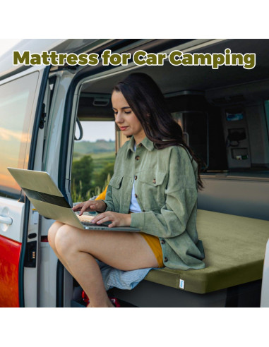 Colchón de Camping Mily Comfort Espuma de Memoria Verde 63.5x46.7 cm