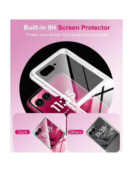 Funda Transparente Astter para Motorola Razr Ultra 2025 con Protector