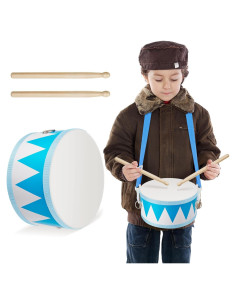 Juego de Tambores de Madera Meooeck 20 cm Azul para Niños