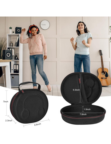 Funda Dura EVA para Auriculares JBL Live y Tune - Negro
