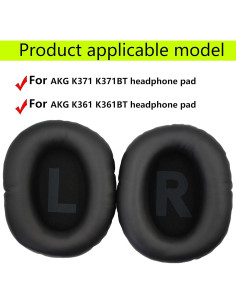 Almohadillas de Reemplazo AKG K371 K361 K371BT Espuma Viscoelástica 2