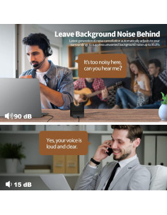 Auriculares Inalámbricos TECKNET TK-HS003 con Micrófono y Cancelación de Ruido 2