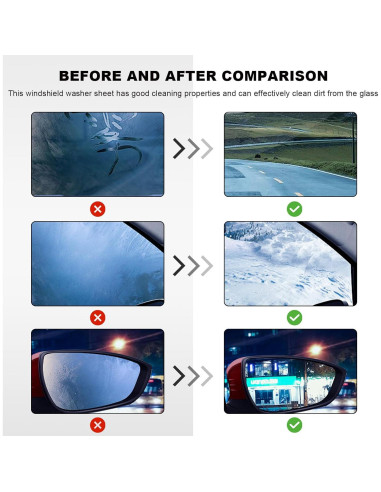 100 Tabletas de Lavado de Parabrisas NYTKL - Multiusos