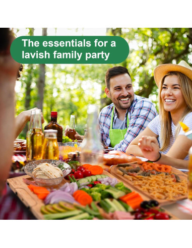 Juego de Tablas de Cortar de Bambú GolfFox 4 Piezas Natural