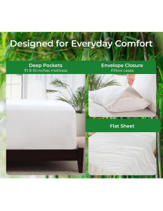 Juego de Sábanas Reina Royale Linens Viscosa Refrigerante 4 Piezas 2