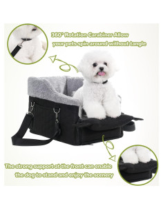 Asiento Elevador para Perros Atawlege Negro 43x25cm Desmontable 2