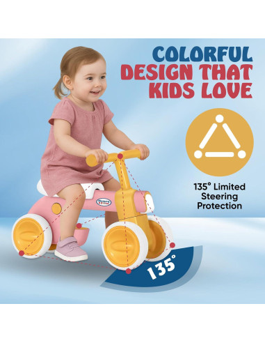 Bicicleta de Equilibrio Rosa Henry & Colin para Bebés 1-3 Años
