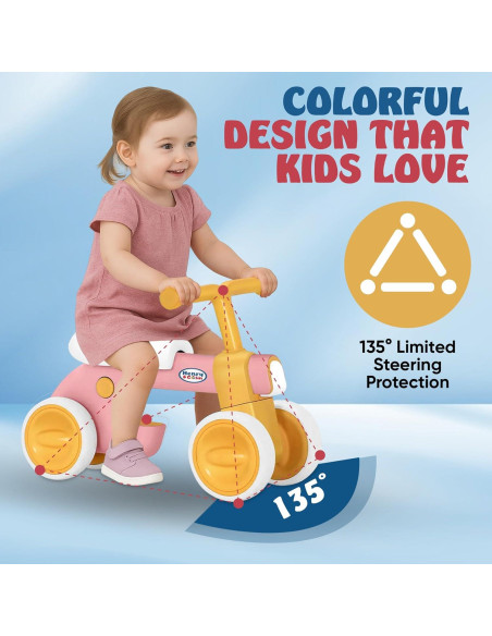 Bicicleta de Equilibrio Rosa Henry & Colin para Bebés 1-3 Años
