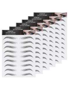 Stickers de Cejas Tatuaje Molain 4D Impermeables 6 PCS Negro