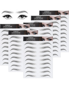 Stickers de Cejas Tatuaje Molain 4D Impermeables 6 PCS Negro 2