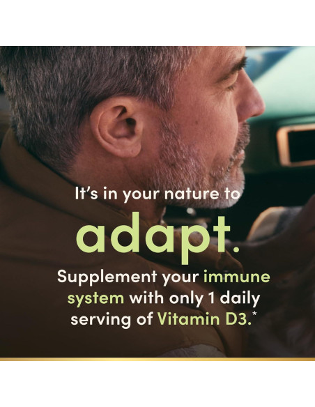 Suplemento de Vitamina D3 5000 UI Nature's Bounty 240 Softgels