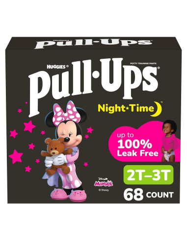 Pantalones de Entrenamiento Nocturno Pull-Ups Niñas 2T-3T 68 Ct