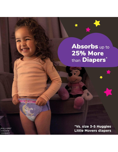 Pantalones de Entrenamiento Nocturno Pull-Ups Niñas 2T-3T 68 Ct