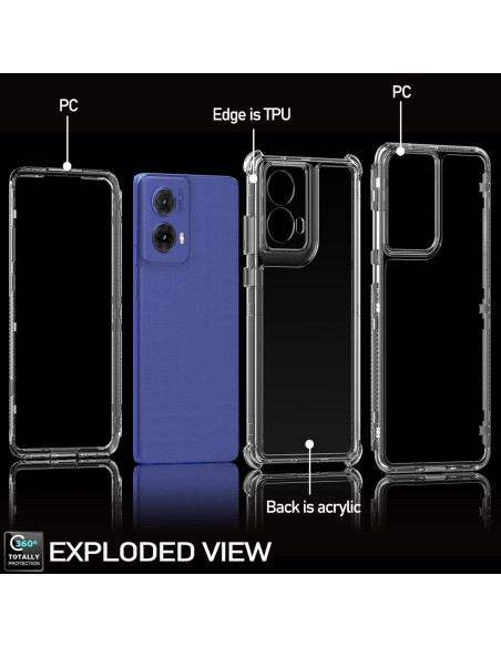 Funda Protectora 3 Capas para Motorola Moto G85 5G Clara