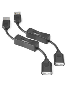 Cable USB On/Off IIISOGNO 0.15m 2A 480Mbps Negro