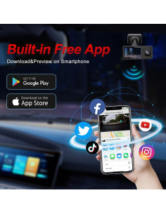 Cámara Dash PAPAGO G360 Triple Canal 2K+1080P GPS WiFi 2