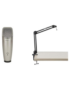 Micrófono USB Samson C01U Pro + Brazo MBA28 71.12cm