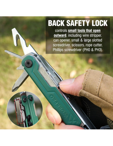 Alicates Multi Herramienta WORKPRO 18 en 1 con Cuchillo