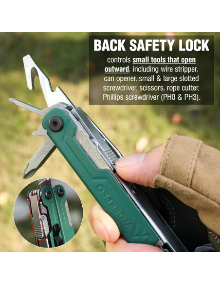 Alicates Multi Herramienta WORKPRO 18 en 1 con Cuchillo