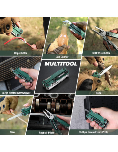 Alicates Multi Herramienta WORKPRO 18 en 1 con Cuchillo