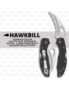 Cuchillo Plegable Spyderco BY22SBK Hawkbill 8Cr13MoV 17.27 cm 2