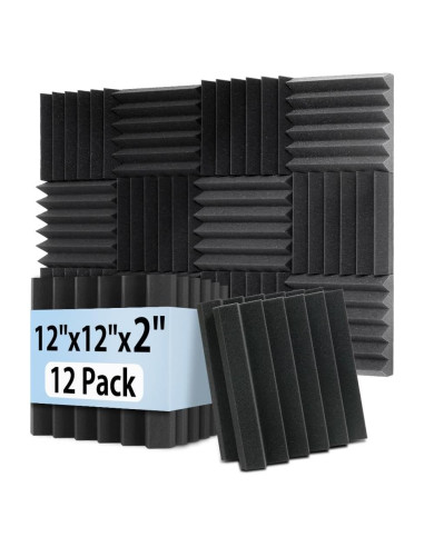 GUERRI Paquete de 12 Paneles Acústicos Aislantes 30.48x30.48cm