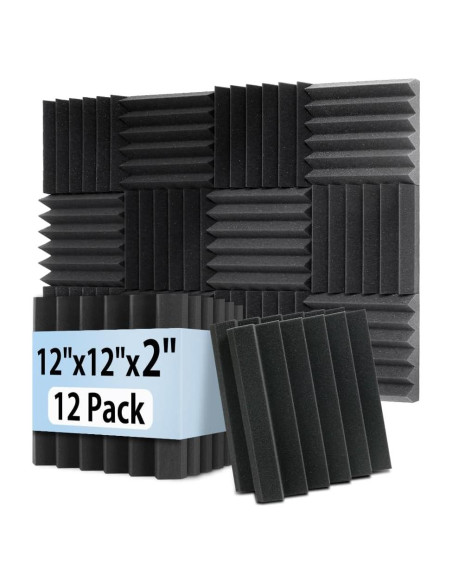 GUERRI Paquete de 12 Paneles Acústicos Aislantes 30.48x30.48cm