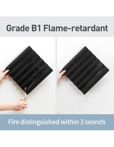 GUERRI Paquete de 12 Paneles Acústicos Aislantes 30.48x30.48cm