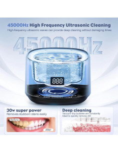 Limpiador Ultrasónico FTCIRA 30W 230ml para Joyería y Dentaduras 2