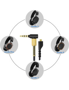 Cable de Audio de Reemplazo Vcddom 2m para Arctis 3/5/7/Pro 2