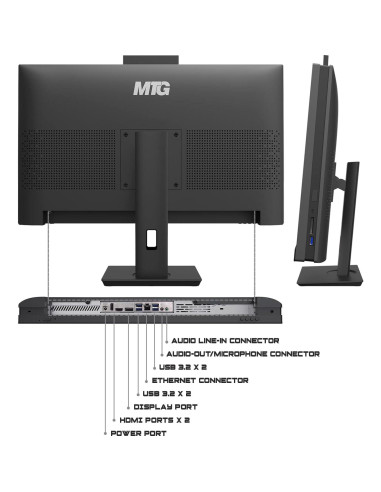 PC Todo en Uno Gaming MTG Yama 24" FHD Táctil Intel i5 16GB 1TB