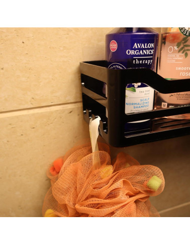 Cesta de Ducha Acrílica JiePai 2 Paquetes, Organizador Pared