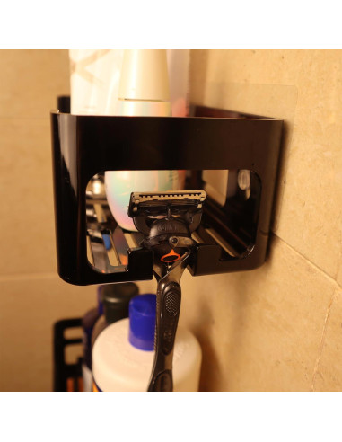 Cesta de Ducha Acrílica JiePai 2 Paquetes, Organizador Pared