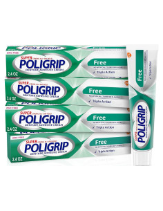 Crema Adhesiva para Dentaduras Sin Zinc Super Poligrip 272g