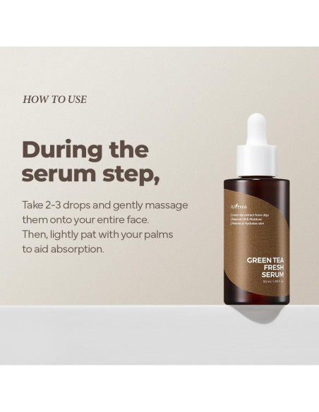 Suero Fresco de Té Verde ISNTREE 50ml - Controla Sebo y Hidrata Suero Fresco de Té Verde ISNTREE 50ml - Controla Sebo y Hidrata