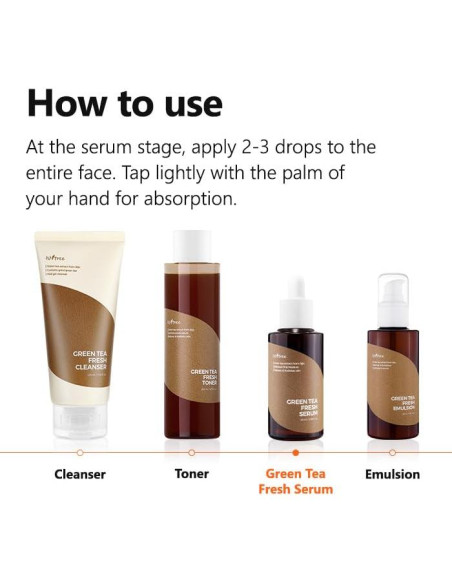 Suero Fresco de Té Verde ISNTREE 50ml - Controla Sebo y Hidrata Suero Fresco de Té Verde ISNTREE 50ml - Controla Sebo y Hidrata