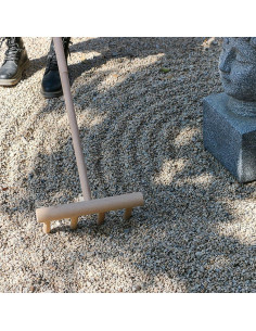 Rastrillo Zen de Jardín JJJ Arts 121.92 cm 4 Dientes Madera 2