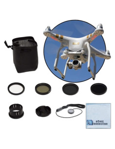 Kit de Filtros 37MM para Drones DJI Phantom 3 - CPL, ND4, ND8, UV