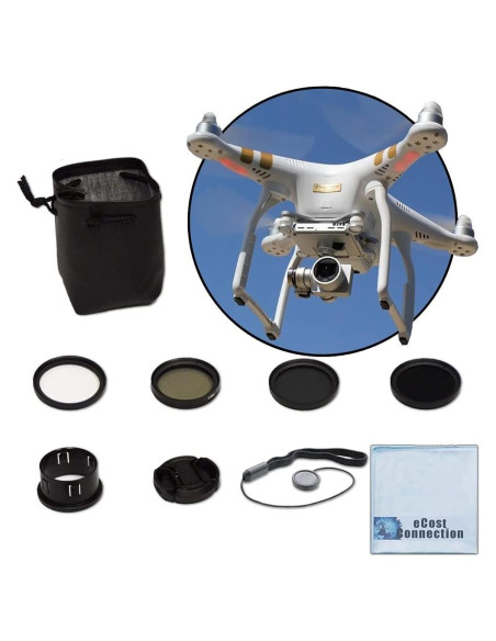 Kit de Filtros 37MM para Drones DJI Phantom 3 - CPL, ND4, ND8, UV Kit de Filtros 37MM para Drones DJI Phantom 3 - CPL, ND4, ND8, UV