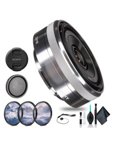 Lente Sony E 16mm f/2.8 Plata para Cámaras APS-C