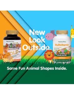 Multivitamina Infantil Masticable Nature's Plus Animal Parade - 240 Tabletas Sabor Naranja - Sin Gluten 2