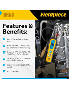 Detector de Fugas de Refrigerante Fieldpiece DR58 - Ultra-Sensible 2