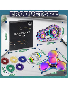 8 Piezas Juguetes Antiestrés Metal Chilvil para Adultos 2