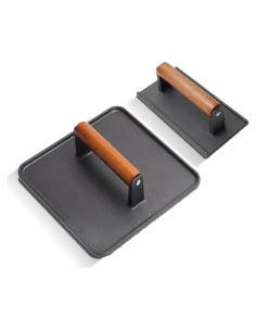 Prensa de Hamburguesas y Tocino SafBbcue Hierro Fundido 10"