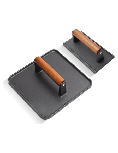 Prensa de Hamburguesas y Tocino SafBbcue Hierro Fundido 10" Prensa de Hamburguesas y Tocino SafBbcue Hierro Fundido 10"