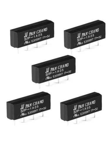5PCS Relé Reed SIP-1A05 5V 4 Pines 450-550 Ohm JESSINIE