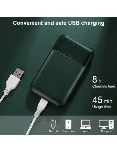 Afeitadora Eléctrica de Lámina LinMei para Hombres Verde